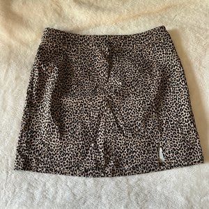 Garage Leopard Print Skirt